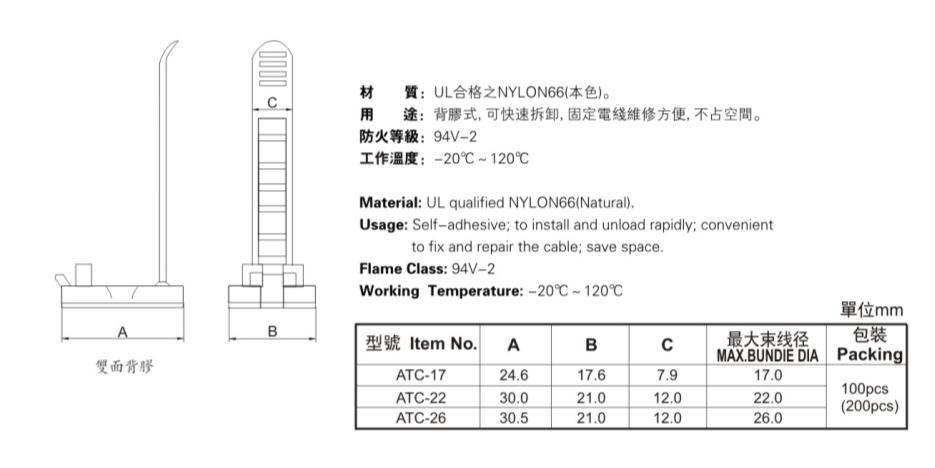 ADJUST ABLE CABLE CLAMP ATC-17